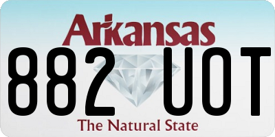AR license plate 882UOT