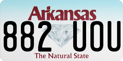 AR license plate 882UOU