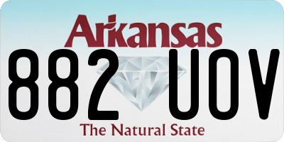 AR license plate 882UOV