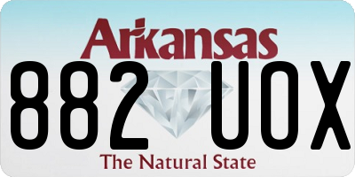 AR license plate 882UOX
