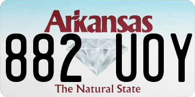 AR license plate 882UOY