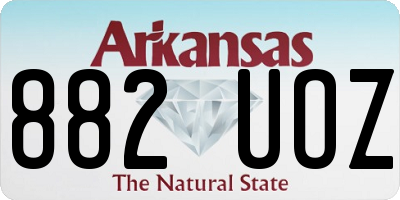 AR license plate 882UOZ