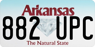 AR license plate 882UPC