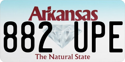AR license plate 882UPE