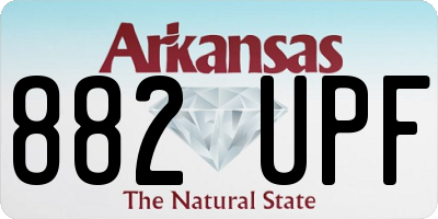 AR license plate 882UPF
