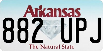 AR license plate 882UPJ