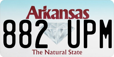 AR license plate 882UPM