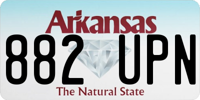 AR license plate 882UPN