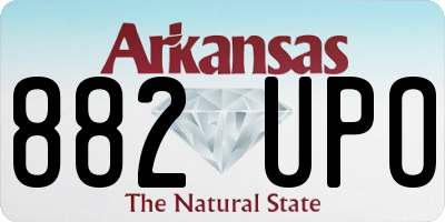 AR license plate 882UPO