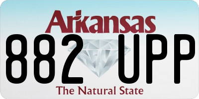 AR license plate 882UPP