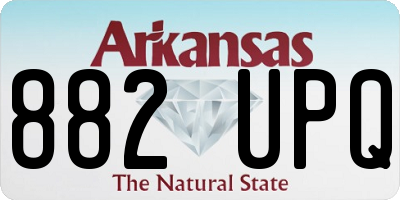 AR license plate 882UPQ
