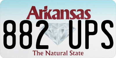 AR license plate 882UPS