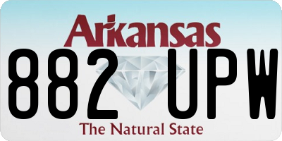 AR license plate 882UPW
