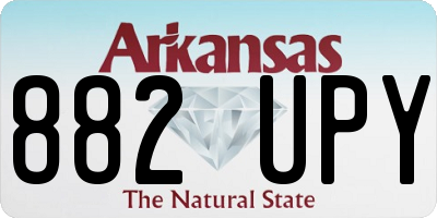 AR license plate 882UPY