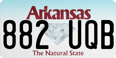 AR license plate 882UQB