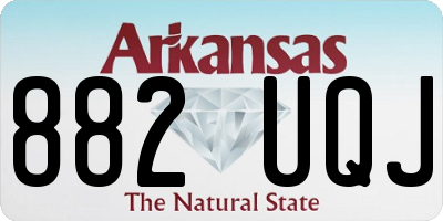 AR license plate 882UQJ