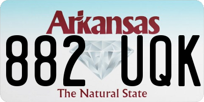 AR license plate 882UQK