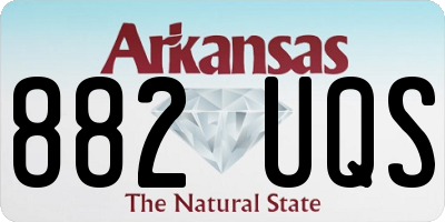AR license plate 882UQS