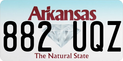 AR license plate 882UQZ