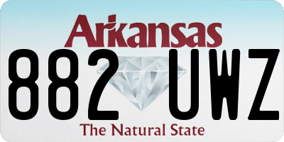 AR license plate 882UWZ
