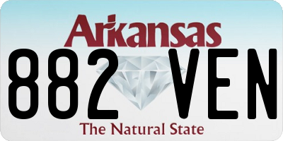AR license plate 882VEN
