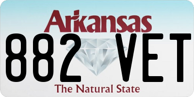 AR license plate 882VET