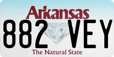AR license plate 882VEY