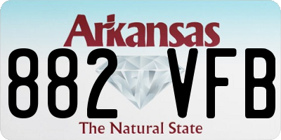 AR license plate 882VFB