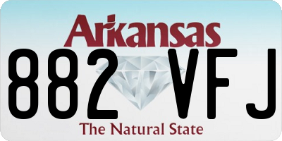AR license plate 882VFJ
