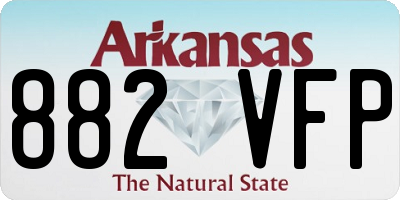 AR license plate 882VFP