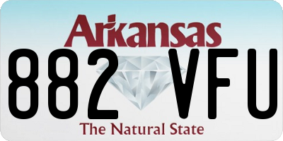 AR license plate 882VFU
