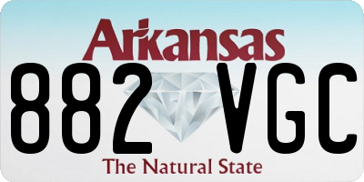 AR license plate 882VGC