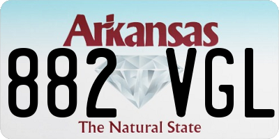 AR license plate 882VGL
