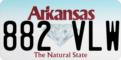 AR license plate 882VLW