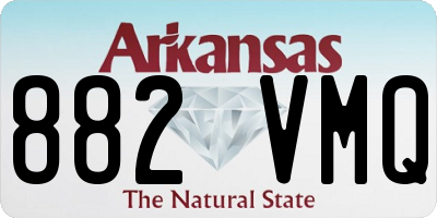AR license plate 882VMQ