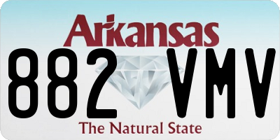 AR license plate 882VMV