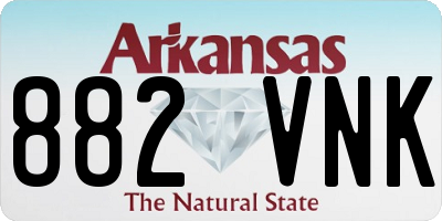 AR license plate 882VNK