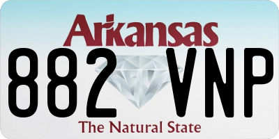 AR license plate 882VNP
