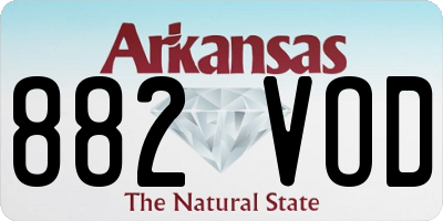 AR license plate 882VOD