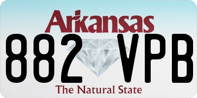 AR license plate 882VPB