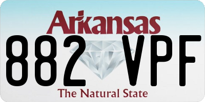 AR license plate 882VPF