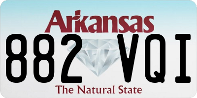 AR license plate 882VQI