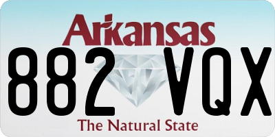 AR license plate 882VQX
