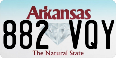 AR license plate 882VQY