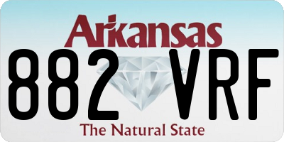 AR license plate 882VRF