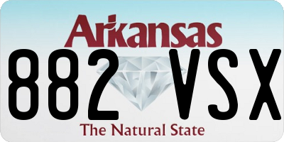 AR license plate 882VSX