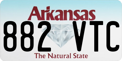 AR license plate 882VTC