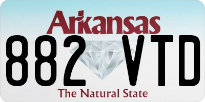 AR license plate 882VTD