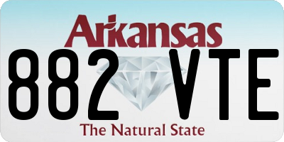 AR license plate 882VTE