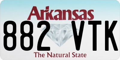 AR license plate 882VTK